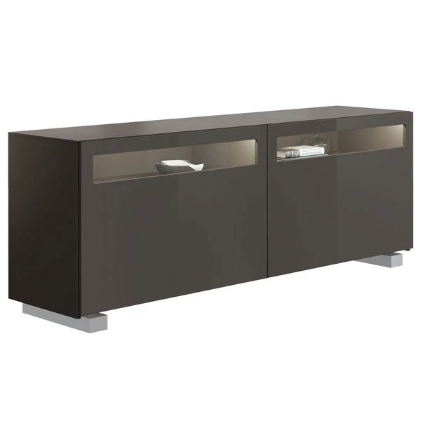 Now! Vision By Hülsta Sideboard 4R 2 Schiebetüren 70,4x211,3x52 - Lack-grau/Lack-Hochglanz-grau 3 Now! Vision By Hülsta Sideboard 4R 2 Schiebetüren 70,4x211,3x52 - Lack-grau/Lack-Hochglanz-grau
