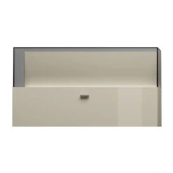 Now! No.14 By Hülsta Hängebaukasten 4R 1 Glashaube 76,8x140x34 - Lack-seidengrau/Hochglanz-seidengrau