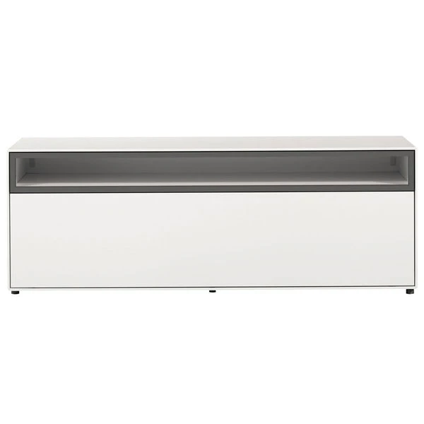 Now! By Hülsta Easy Wohnwand Lack-hellgrau 181x350x45 4-teilig 4 Now! By Hülsta Easy Wohnwand Lack-hellgrau 181x350x45 4-teilig – Bild 2