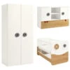 Hülsta Now! Minimo Kinderzimmer 2-türig Schneeweiß/Natureiche Inkl. Wickelaufsatz -Hülsta 51203 55886 55106 1