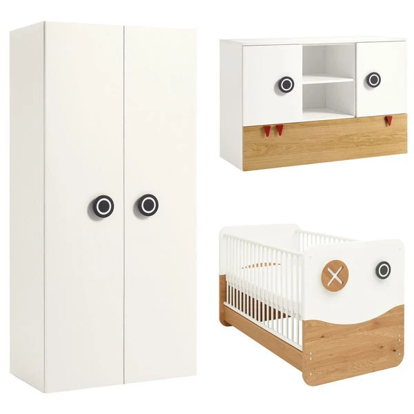 Hülsta Now! Minimo Kinderzimmer 2-türig Schneeweiß/Natureiche Inkl. Wickelaufsatz 3 Hülsta Now! Minimo Kinderzimmer 2-türig Schneeweiß/Natureiche Inkl. Wickelaufsatz
