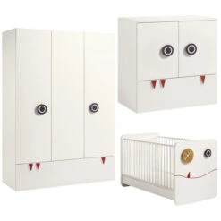 Hülsta Now! Minimo Kinderzimmer 3türig Schneeweiß Inkl. Wickelkommode & Wickelauflage
