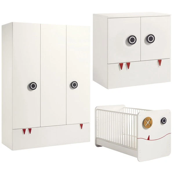 Hülsta Now! Minimo Kinderzimmer 3türig Schneeweiß Inkl. Wickelkommode & Wickelauflage 3 Hülsta Now! Minimo Kinderzimmer 3türig Schneeweiß Inkl. Wickelkommode & Wickelauflage