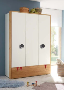 Now! Minimo 3-türiger Kleiderschrank Mit Schublade Weiß / Natureiche -Hülsta 51236 millieu