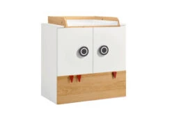 Now! Minimo Wickelkommode Mit Schublade Inkl. Wickelauflage & Unterstellregale Weiß / Natureiche -Hülsta 55906 51906