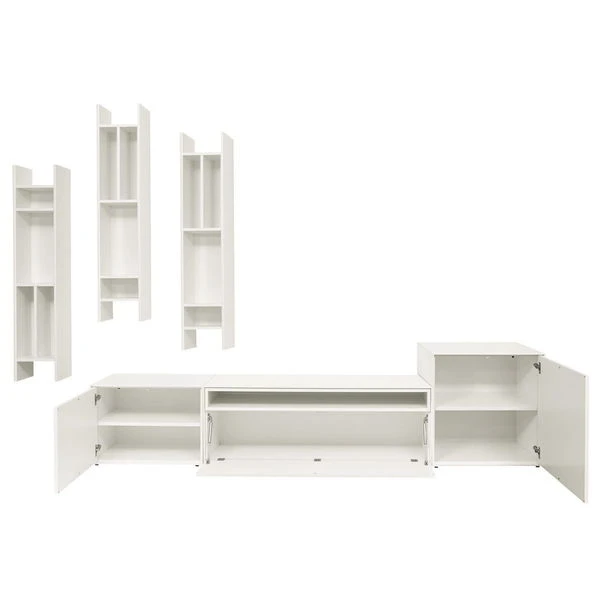 Now! By Hülsta Easy Wohnwand Lack-hellgrau 199x333x45 6-teilig 4 Now! By Hülsta Easy Wohnwand Lack-hellgrau 199x333x45 6-teilig – Bild 2