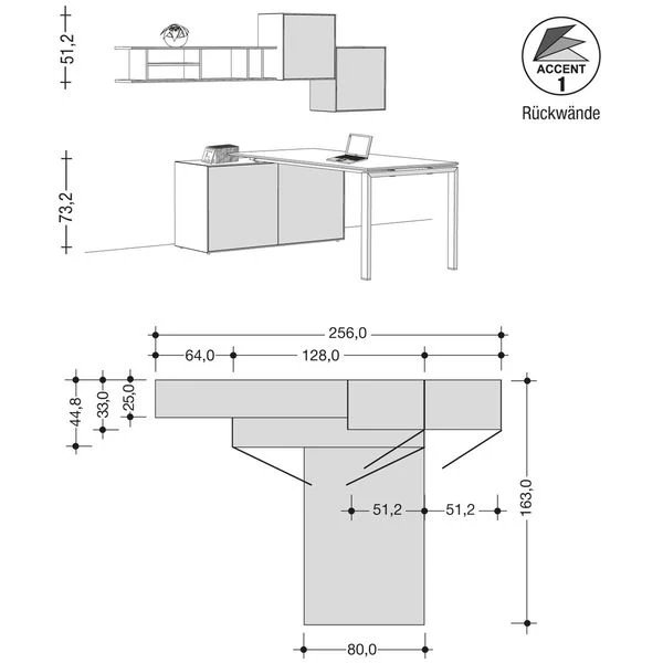 Now! By Hülsta Easy Wohnwand Hellgrau 177x230x195 5-teilig 4 Now! By Hülsta Easy Wohnwand Hellgrau 177x230x195 5-teilig – Bild 2