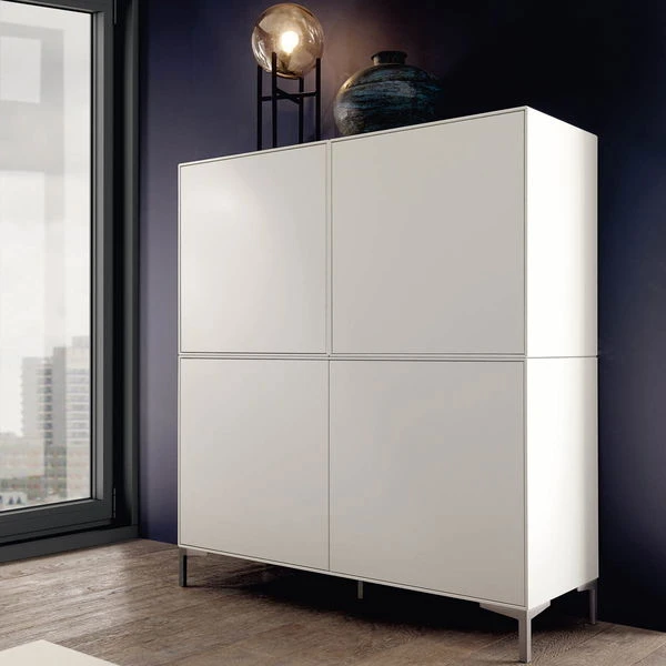 Now! By Hülsta Easy Sideboard Reinweiß 140x128x44 3-teilig 3 Now! By Hülsta Easy Sideboard Reinweiß 140x128x44 3-teilig