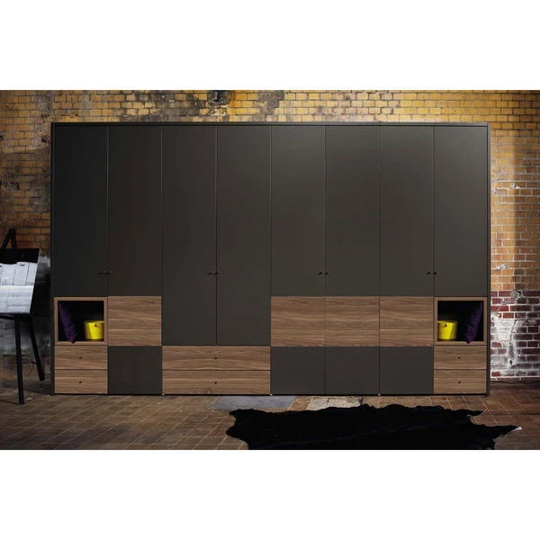 Now! Wardrobes By Hülsta Kombination 13 225,4x402x59 Cm | Kernnussbaum/Lack-grau 3 Now! Wardrobes By Hülsta Kombination 13 225,4x402x59 Cm | Kernnussbaum/Lack-grau