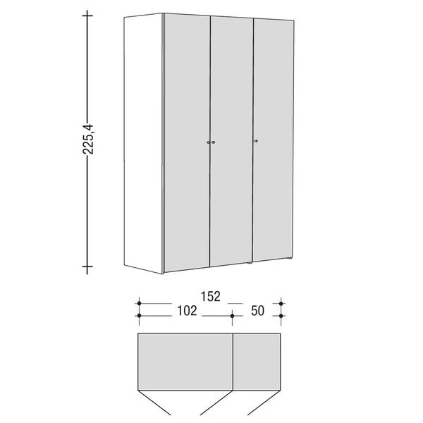 Now! Wardrobes By Hülsta Kombination 1 225,4x152x59 Cm | Lack-weiß 4 Now! Wardrobes By Hülsta Kombination 1 225,4x152x59 Cm | Lack-weiß – Bild 2