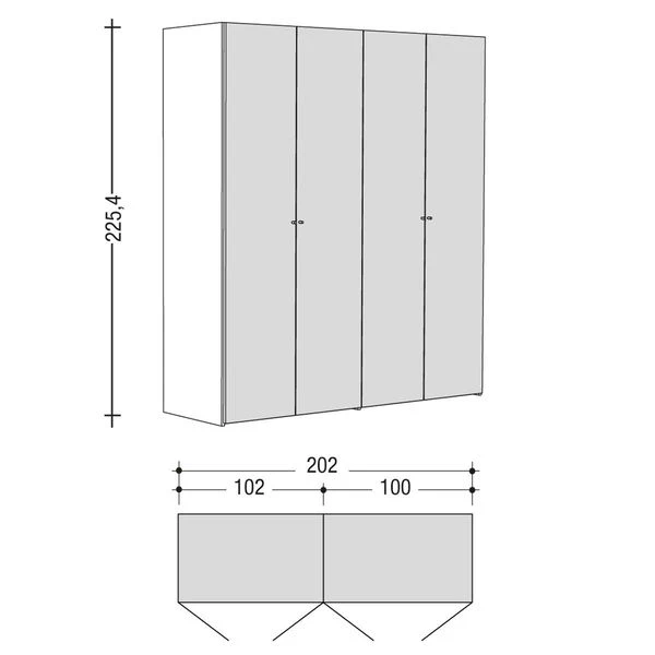 Now! Wardrobes By Hülsta Kombination 2 225,4x202x59 Cm | Lack-weiß 4 Now! Wardrobes By Hülsta Kombination 2 225,4x202x59 Cm | Lack-weiß – Bild 2