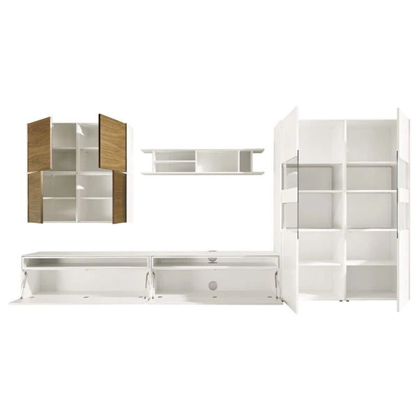 Now! By Hülsta Easy Wohnwand Natureiche 181x384x45 Mit Media-Lowboard - 9-teilig 4 Now! By Hülsta Easy Wohnwand Natureiche 181x384x45 Mit Media-Lowboard - 9-teilig – Bild 2