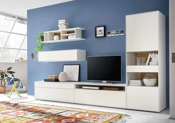 Now! By Hülsta Easy Wohnwand Lack-reinweiß 181x320x45 Mit Media-Lowboard - 5-teilig 3 Now! By Hülsta Easy Wohnwand Lack-reinweiß 181x320x45 Mit Media-Lowboard - 5-teilig