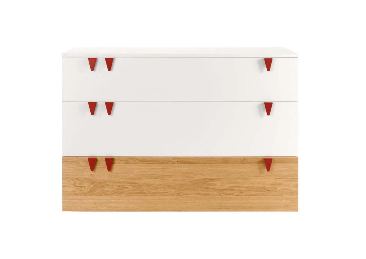 Now! Minimo Wickelkommode Breit Mit 3 Schubladen Inkl. Wickelaufsatz Und Unterstellregale Weiß / Natureiche 7 Now! Minimo Wickelkommode Breit Mit 3 Schubladen Inkl. Wickelaufsatz Und Unterstellregale Weiß / Natureiche – Bild 5