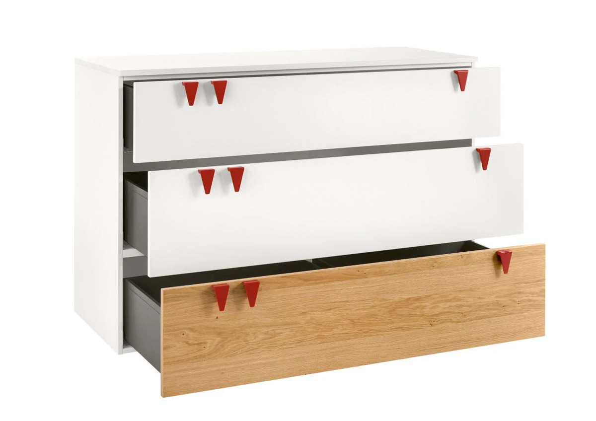 Now! Minimo Wickelkommode Breit Mit 3 Schubladen Inkl. Wickelaufsatz Und Unterstellregale Weiß / Natureiche 8 Now! Minimo Wickelkommode Breit Mit 3 Schubladen Inkl. Wickelaufsatz Und Unterstellregale Weiß / Natureiche – Bild 6