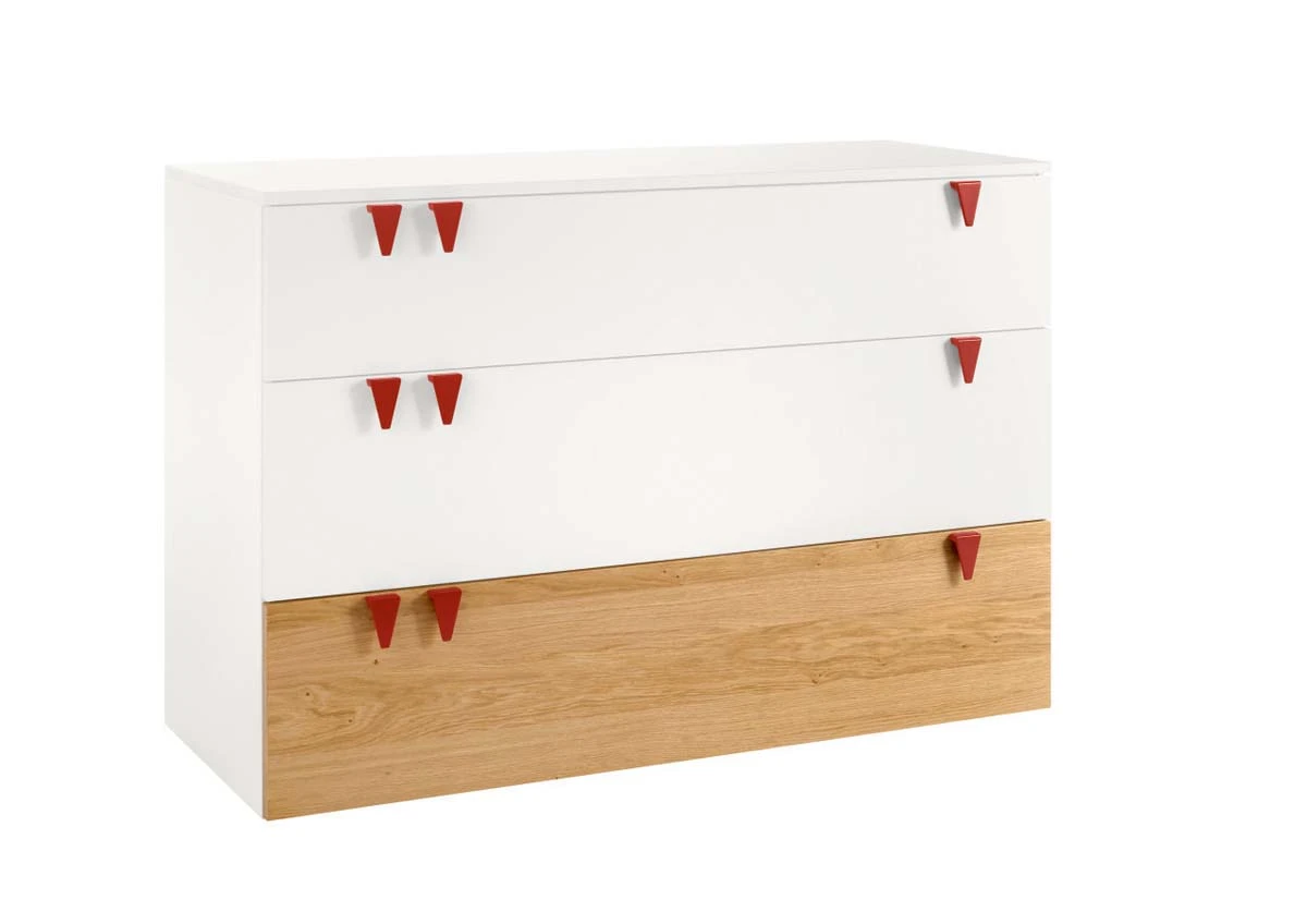 Now! Minimo Wickelkommode Breit Mit 3 Schubladen Inkl. Wickelaufsatz Und Unterstellregale Weiß / Natureiche 6 Now! Minimo Wickelkommode Breit Mit 3 Schubladen Inkl. Wickelaufsatz Und Unterstellregale Weiß / Natureiche – Bild 4