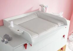 Now! Minimo Wickelkommode Breit Mit 3 Schubladen Inkl. Wickelaufsatz Und Unterstellregale Weiß -Hülsta huelsta now minimo 161247f3 3