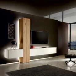 Hülsta Gentis Wohnwand 1 - Akzent Naturstamm - Breite 299,2 Cm -Hülsta huelsta gentis stamm