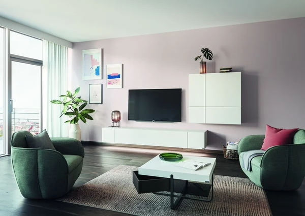 Hülsta Neo Wohnwand Kombination 1 Lack Reinweiß 3 Hülsta Neo Wohnwand Kombination 1 Lack Reinweiß