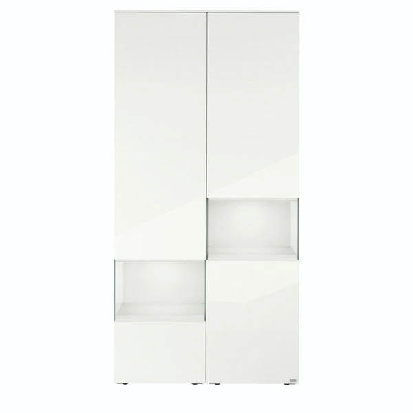 Hülsta Neo Wohnwand Vitrine 1 Schubkasten Und 3 Türen Hochglanzlack Reinweiß 5 Hülsta Neo Wohnwand Vitrine 1 Schubkasten Und 3 Türen Hochglanzlack Reinweiß – Bild 3