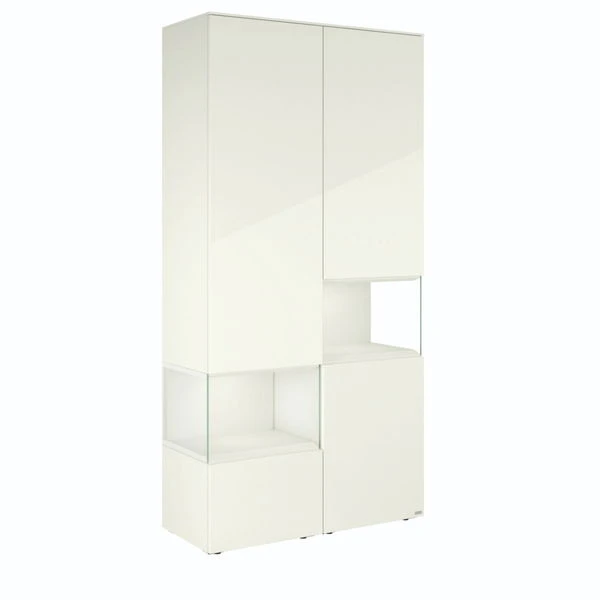 Hülsta Neo Wohnwand Vitrine 1 Schubkasten Und 3 Türen Hochglanzlack Weiß 3 Hülsta Neo Wohnwand Vitrine 1 Schubkasten Und 3 Türen Hochglanzlack Weiß