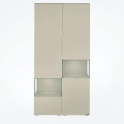 Hülsta Neo Wohnwand Vitrine 1 Schubkasten Und 3 Türen Lack Seidengrau -Hülsta huelsta neo 134435f4