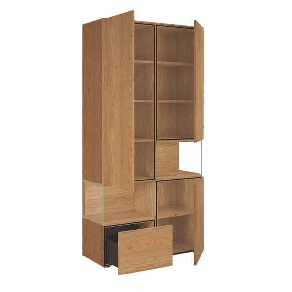 Hülsta Neo Wohnwand Vitrine 1 Schubkasten Und 3 Türen Natureiche 3 Hülsta Neo Wohnwand Vitrine 1 Schubkasten Und 3 Türen Natureiche – Bild 2