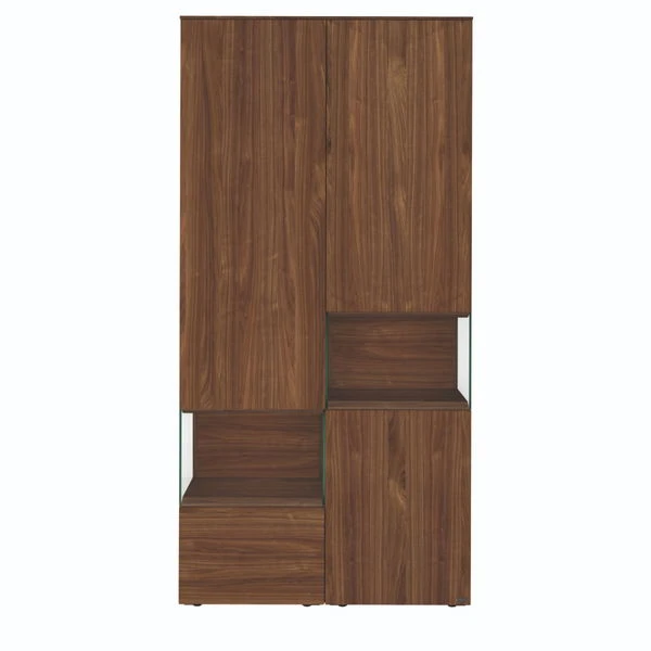 Hülsta Neo Wohnwand Vitrine 1 Schubkasten Und 3 Türen Kernnussbaum 5 Hülsta Neo Wohnwand Vitrine 1 Schubkasten Und 3 Türen Kernnussbaum – Bild 3