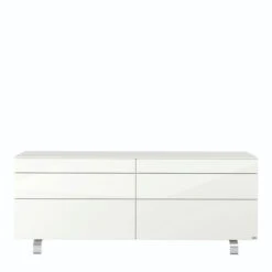Hülsta Neo Sideboard 6 Schubkästen Lack Reinweiß