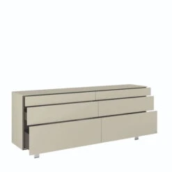 Hülsta Neo Sideboard 6 Schubkästen Lack Seidengrau -Hülsta huelsta neo 134455f4