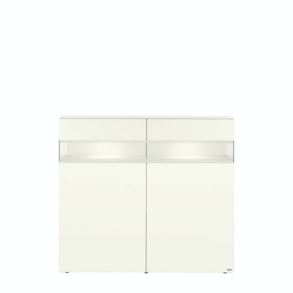 Hülsta Neo Highboard 2 Schubkästen Und 2 Türen Lack Weiß 5 Hülsta Neo Highboard 2 Schubkästen Und 2 Türen Lack Weiß – Bild 3