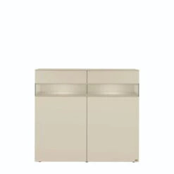 Hülsta Neo Highboard 2 Schubkästen Und 2 Türen Lack Seidengrau -Hülsta huelsta neo 134489f4