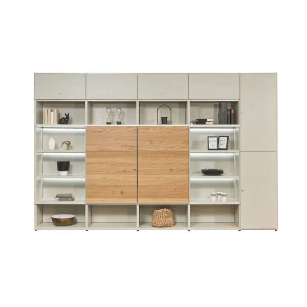 Now! Time By Hülsta Kombination 4 332,9x216,2x37,9 Natureiche/Lack-seidengrau 3 Now! Time By Hülsta Kombination 4 332,9x216,2x37,9 Natureiche/Lack-seidengrau