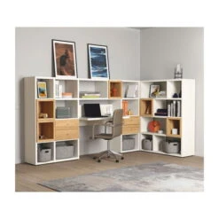 Now! Time By Hülsta Kombination 19 247,9x143,2x145x40 Natureiche/Lack-weiß