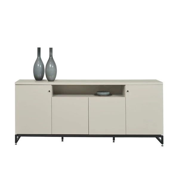 Now! Time By Hülsta Sideboard Mit Falttüren Lack-seidengrau, Metallgestell 4 Now! Time By Hülsta Sideboard Mit Falttüren Lack-seidengrau, Metallgestell – Bild 2