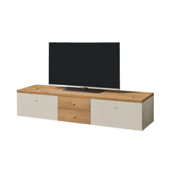 Now! Time By Hülsta Lowboard Schubladen/Klappen Natureiche/Lack-seidengrau 6 Now! Time By Hülsta Lowboard Schubladen/Klappen Natureiche/Lack-seidengrau – Bild 4