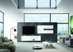 Hülsta Tetrim Wohnwand 2-teilig Lack Reinweiß