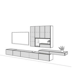 Hülsta Tetrim Wohnwand 4 - Lack-Ausführung Lowboard & Hängeelement 10 Hülsta Tetrim Wohnwand 4 - Lack-Ausführung Lowboard & Hängeelement -Hülsta tetrim 4 strich sp