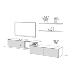 Hülsta Tetrim Wohnwand 6 - Lack-Ausführung Lowboards & Wandsteckborde 11 Hülsta Tetrim Wohnwand 6 - Lack-Ausführung Lowboards & Wandsteckborde -Hülsta tetrim 6 strich sp