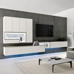 Hülsta Tetrim Wohnwand 5 - Lack-Ausführung Lowboards & Hängeelement -Hülsta tetrim kombi 5